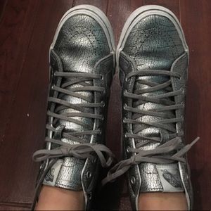 Metallic high top vans
